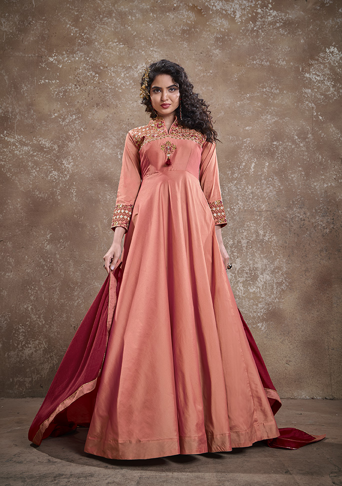 readymade gown with dupatta