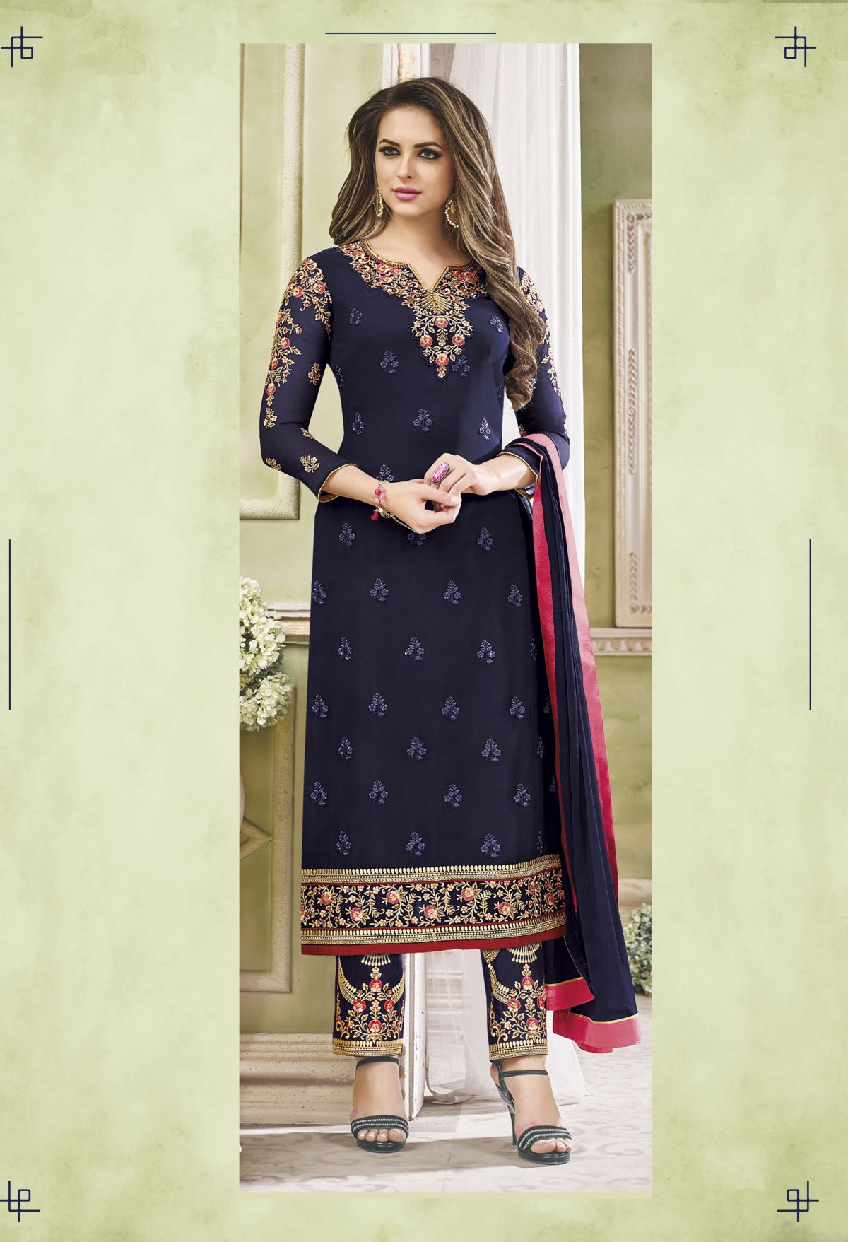 Enhance Your Personality Wearing popular This Designer Suit In Pretty Color