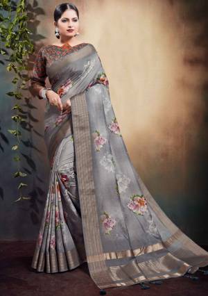 Exclusive Digital Printed Span Cotton Saree