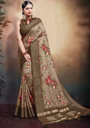 Exclusive Digital Printed Span Cotton Saree