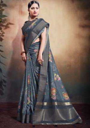 Exclusive Digital Printed Span Cotton Saree