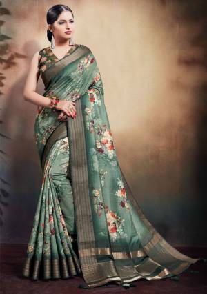 Exclusive Digital Printed Span Cotton Saree