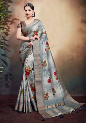 Exclusive Digital Printed Span Cotton Saree