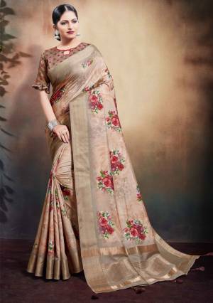 Exclusive Digital Printed Span Cotton Saree