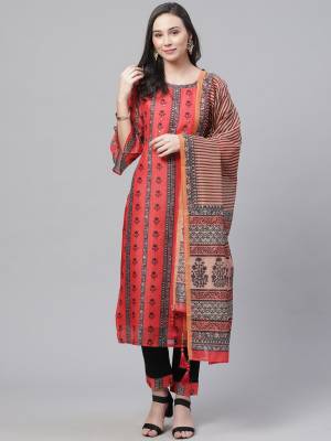Look pretty this designer long length suit in lovely color? It?s pretty designer digital printed top is chanderi based paired with rayon bottom and chanderi fabricated dupatta which gives an attractive to the suit.