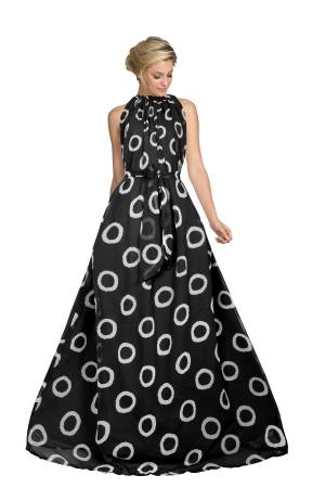 Exclusive Designer Black Georgette Printed Readymade Western Gown