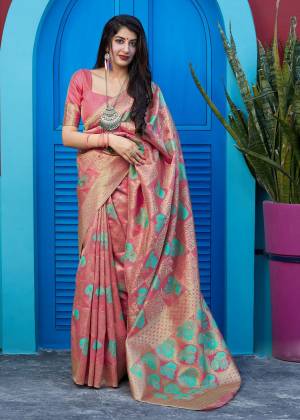 Latest Designer Banarasi Silk Weaving Jacquard Saree with Blouse