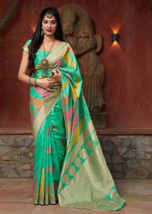 Latest Designer Banarasi Silk Weaving Jacquard Saree with Blouse