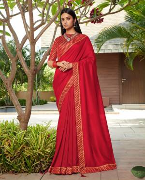 Latest Designer Vichitra Weaving with Latkan work Saree with Blouse 