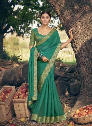 Beautiful Designer Chiffon Weaving with Lace work Saree with Blouse