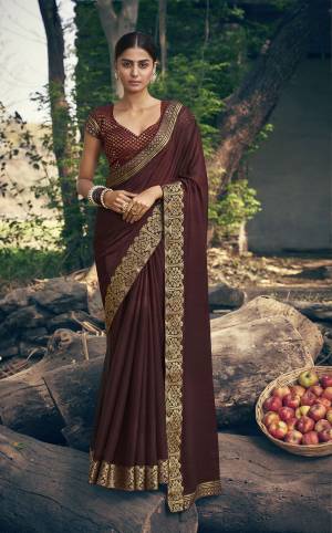 Beautiful Designer Chiffon Weaving with Lace work Saree with Blouse