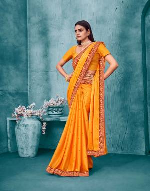 Exclusive Designer Chiffon Weaving with Lace work Saree with Blouse