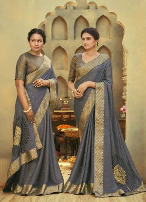 Newly Updated Designer Chiffon Diamond & Thread Embroidery Work Saree