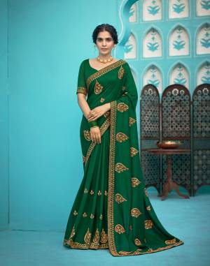 New & Latest Designer Vichitra Weaving with Lace Work Saree