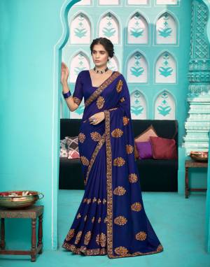 New & Latest Designer Vichitra Weaving with Lace Work Saree