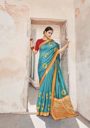 Best Dola Silk Weaving, Siroski with Lace Work Saree with Blouse