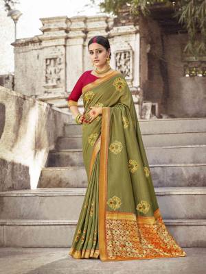 Best Dola Silk Weaving, Siroski with Lace Work Saree with Blouse