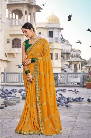 Newly Updated Designer Vichitra Thread Embroidery & Moti with Lace Work Saree