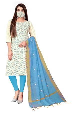Latest Designer Printed Salab Cotton Suit with Embroidery Work Dupatta
