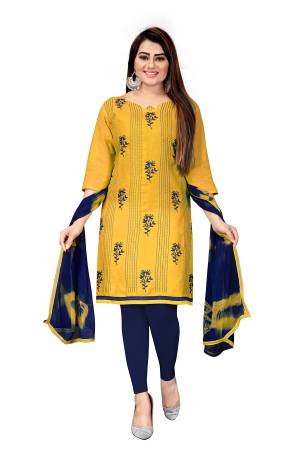 Newly Updated Designer Cotton Embroidery Suit with Digital Printed Dupatta