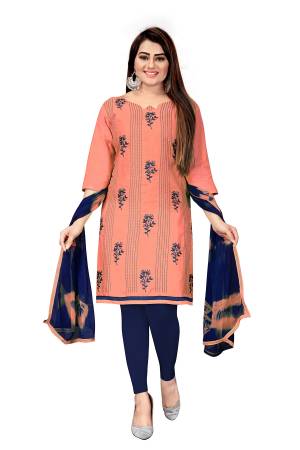 Newly Updated Designer Cotton Embroidery Suit with Digital Printed Dupatta