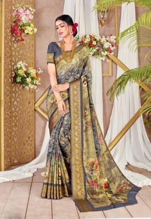 Newly Updated Designer Chiffon Digital Printed Saree with Blouse