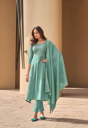 Exclusive Designer Muslin Embroidery Semi-stitched Salwar Suit