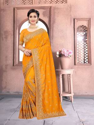 Designer Heavy Jari Embroidery Work Saree with Blouse