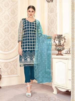 Designer Heavy Embroidered with Lace Dress Material