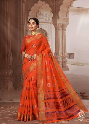 Exclusive designer Chanderi Cotton saree with blouse