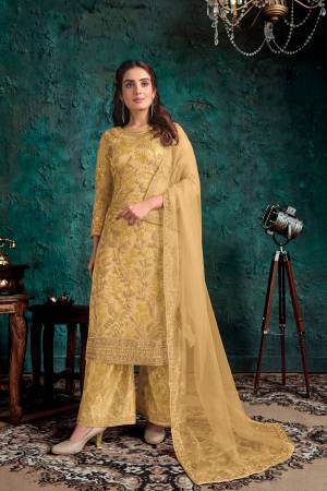 Beautiful Floral Embroidery Soft Silk Suit with Plazzo Bottom
