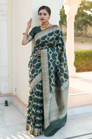 Beautiful Weaving Pure Tussar Silk Saree with Blouse