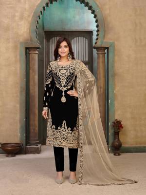Beautiful Heavy Embroidery with Lace Work Faux Georgette Salwar Suit