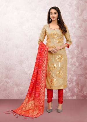 Exclusive Jari & Thread Embroidery Glass Cotton Unstitched Dress Material