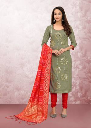 Exclusive Jari & Thread Embroidery Glass Cotton Unstitched Dress Material