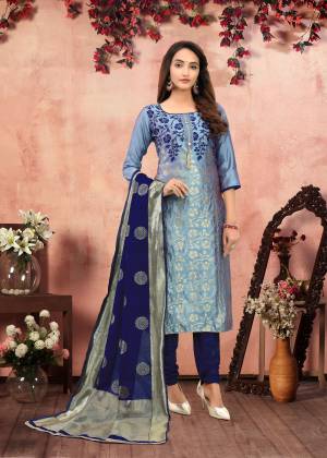 Designer Fancy Weaving & Jacquard Work Banarasi Jacquard Unstitched Dress Material