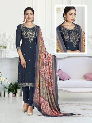Exclusive Embroidery with Digital Printed Muslin Unstitched Dress Material