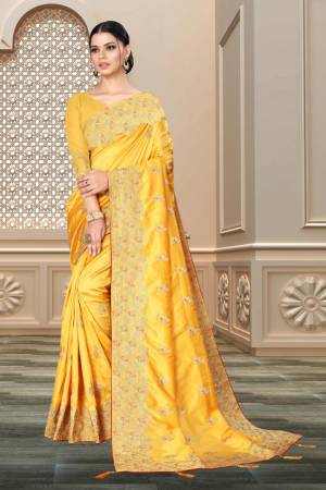 Beautiful Jacquard Embroidery Pure Banarasi Silk Saree with Blouse
