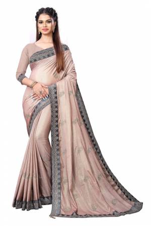 Best Designer Embroidery with Diamond Work Chinnon Coating Saree with Blouse