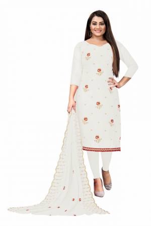 Beautiful Floral Embroidery Georgette unstitched dress material