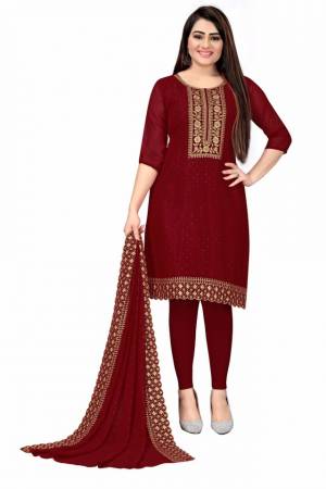 New & Latest Floral Embroidery Georgette unstitched dress material