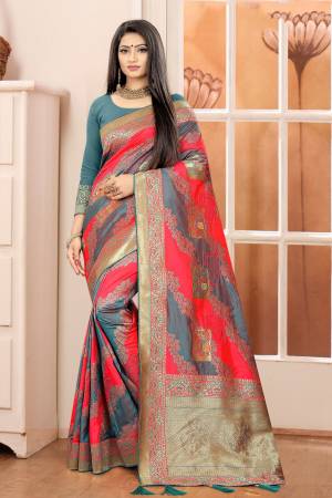 Best Designer Weaving Jacqard Pure Banarasi Silk Saree with Blouse