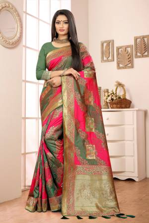 Best Designer Weaving Jacqard Pure Banarasi Silk Saree with Blouse