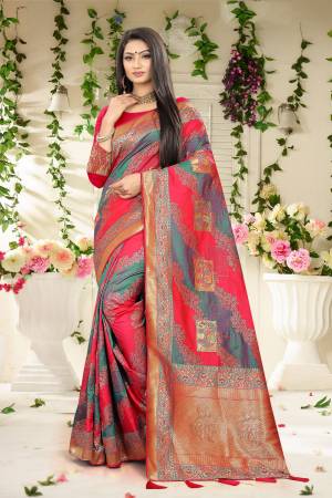 Best Designer Weaving Jacqard Pure Banarasi Silk Saree with Blouse