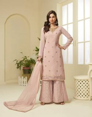 Beautiful Designer Gota Work Georgette Semi-Stitched Salwar Suit with Plazzo Bottom