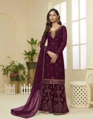 Beautiful Designer Gota Work Georgette Semi-Stitched Salwar Suit with Plazzo Bottom