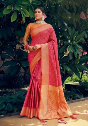 Beautiful Designer Weaving Jacquard Work Patola Silk Saree with Blouse