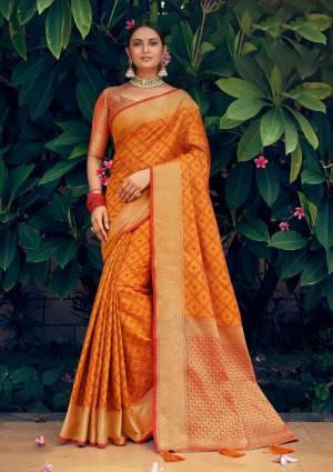 Beautiful Designer Weaving Jacquard Work Patola Silk Saree with Blouse