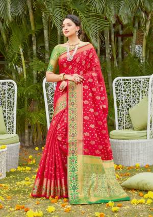 Exclusive Designer Weaving Jacquard Work Silk Saree with Blouse