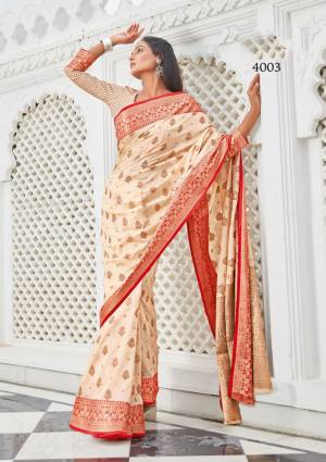 Beautiful Designer Weaving Jacquard Cotton Handloom Saree with Blouse